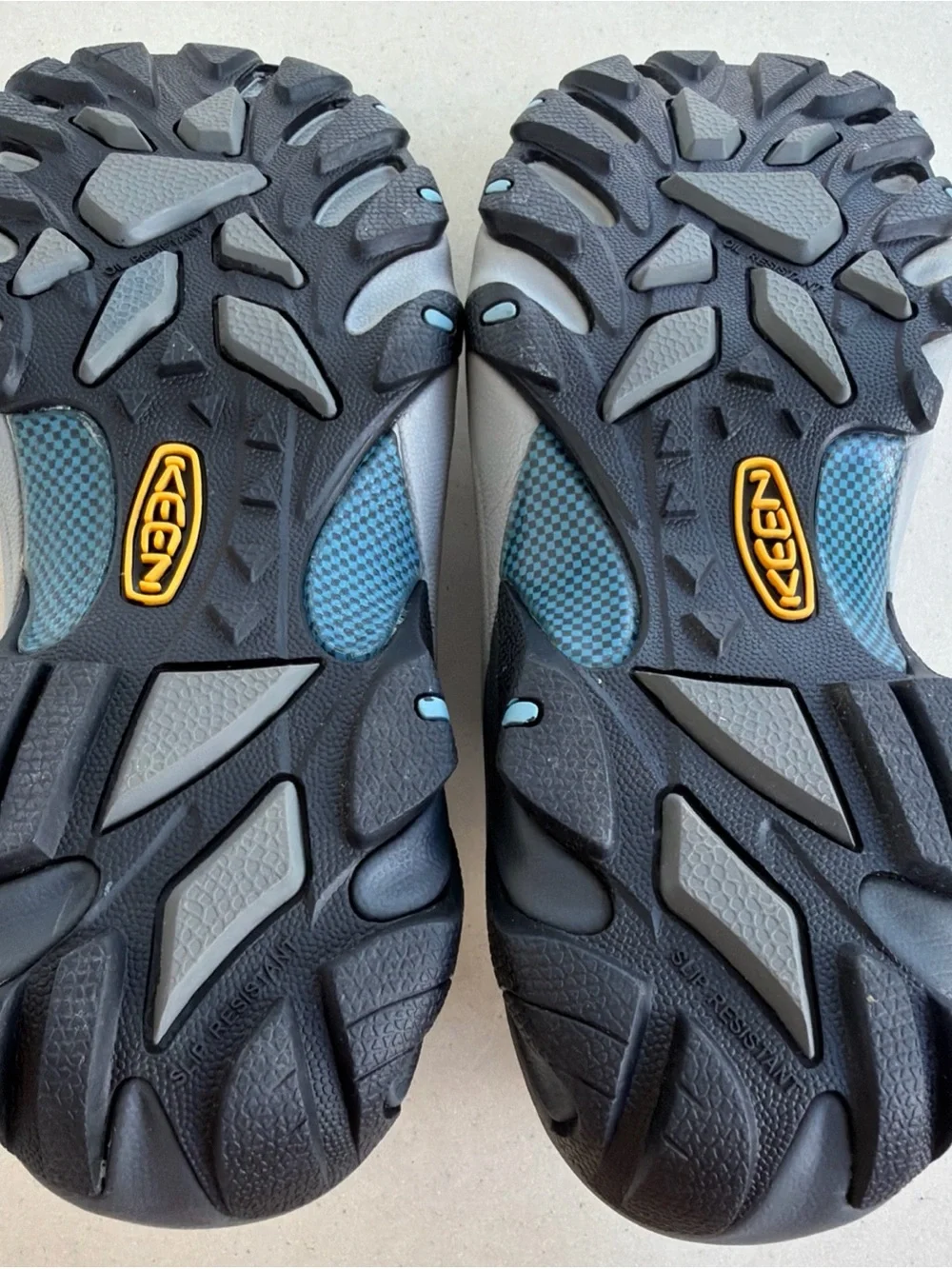 KEEN Shoes Women Size 10 Steel Toe Work Atlanta Cool ESD Gargoyle Gray Blue NEW